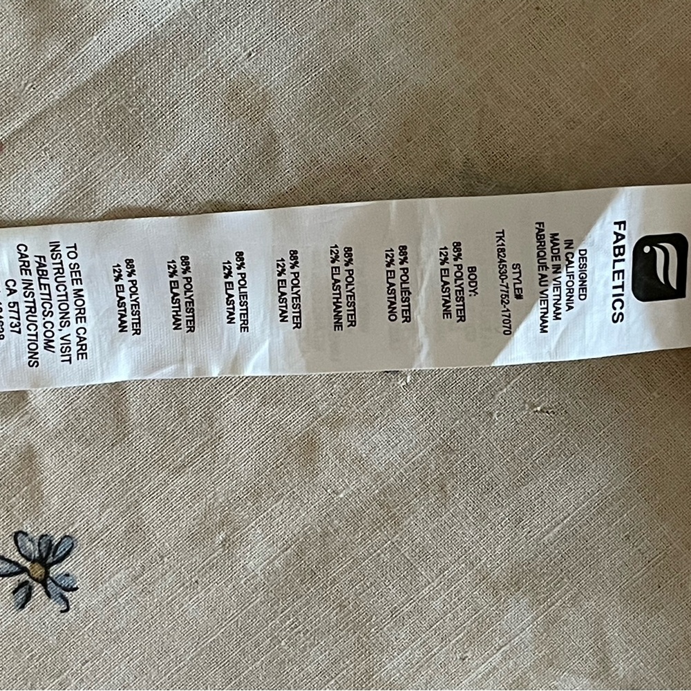 Fabletics Cream Racerback Tank Top - Picture 6 of 6